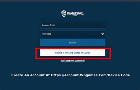 account wbgames.com/device